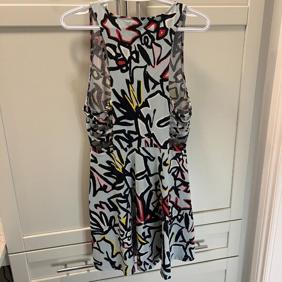 VANS Multicolored Skater Love Triangle Empire Tank Sleeveless Dress Stretch - Picture 2 of 6